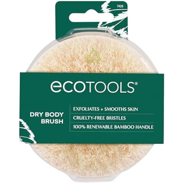 EcoTools Dry Body Brush, For Post Shower & Bath Skincare Routine, Removes Dirt & Promotes Blood Circulation, Helps Reduce Appearance of Cellulite, Eco-Friendly, Vegan & Cruelty-Free, 1 Count - Image 1